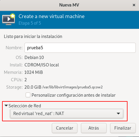 configuración