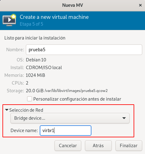 configuración