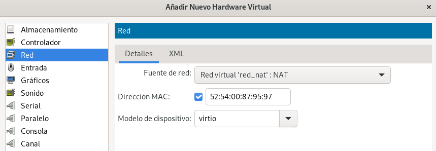configuración