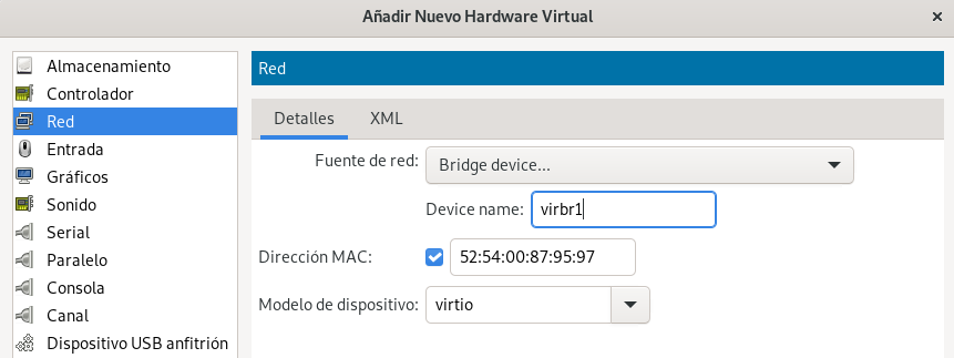 configuración